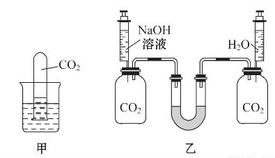 为了验证溶液中的氢氧化钠能与二氧化碳反应老师做了下面两个实验