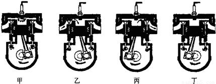单缸四冲程内燃机的四个冲程的示意图如图所示下列关于这种内燃机一个