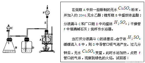 下图是化学课外活动小组设计的乙醇与氢卤酸反应的实验装置图.