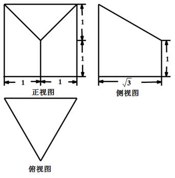 一几何体的三视图如图所示则它的体积为