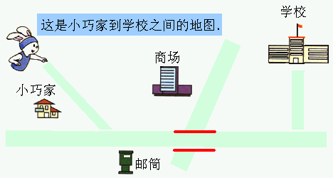 从家到学校的地图图片