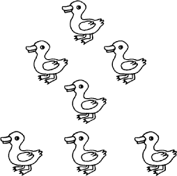 一群鸭子的简笔画图片