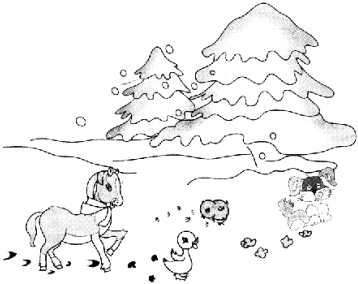 雪地里有___________________________________________.