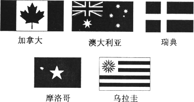 轴对称国旗图片