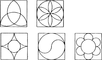 圆和方形组合图案图片