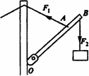 如图是一台简易吊车的示意图,请画出f1,f2的力臂l1,l2