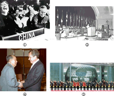 22下列图片中属于20世纪70年代我国外交成就的是