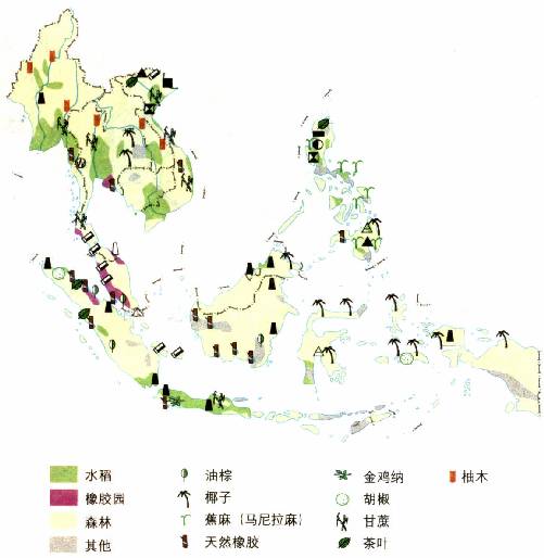 东南亚农作物分布图图片