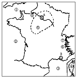法国地形简图图片