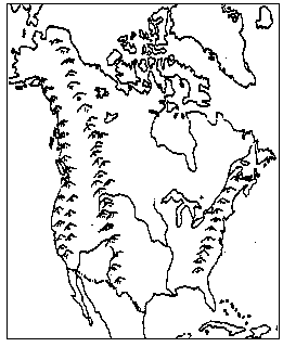 北美洲轮廓图空白图片
