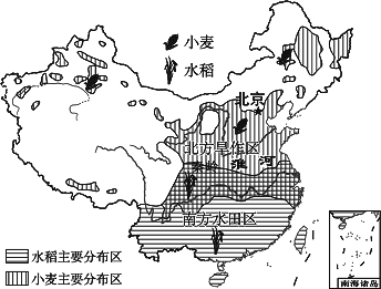 初二中国农作物分布图图片