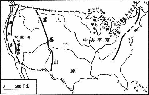 美国地形图手绘图片