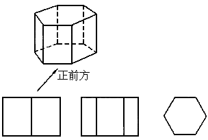 画出正六棱柱的三视图图片