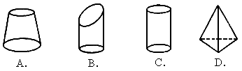 下列图形中为圆柱体的是
