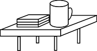 如图,桌上放着一摞书和一只茶杯,下面的几幅图所
