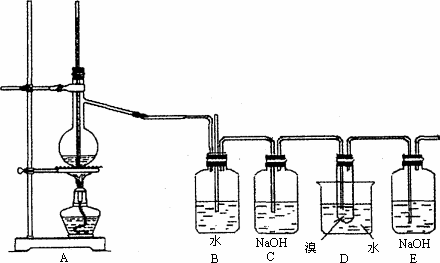 实验:下图为实验室用乙烯与液溴作用制取12