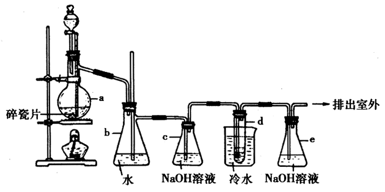 a中装有乙醇和浓硫酸的混合液d中装有液溴