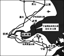 (1)杭州湾跨海大桥的贯通对杭州湾以南地区的商业网点产生哪些影响?