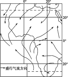 读非洲部分地区略图 完成题 (1) 根据图中盛行风向判断