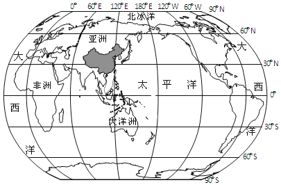 题目读中国在地球上的位置如图完成下列要求