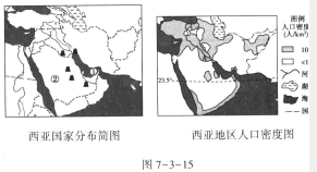 西亚人口图_西亚人口密度图