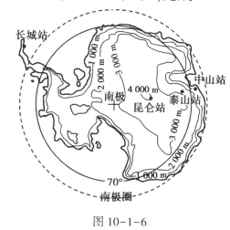 南极洲地形图简图手绘图片